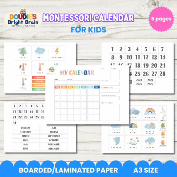 Montessori Calendar pages