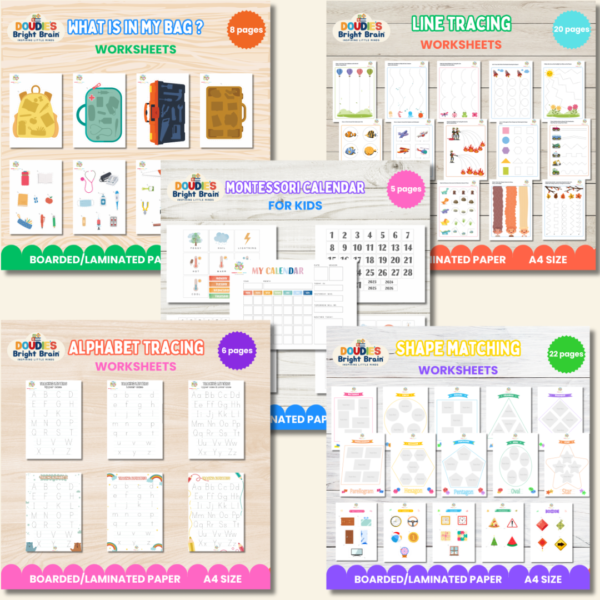 Montessori worksheets box